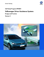 VW - SSP 890253 Volkswagen Driver Assistance Systems 